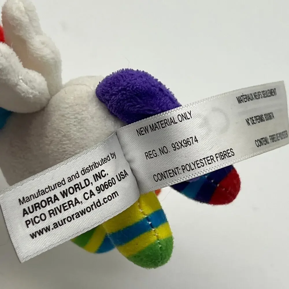 Lot of 2 Tokidoki Unicorn Plush Keychains Aurora World Bag Clip Keychain Purple